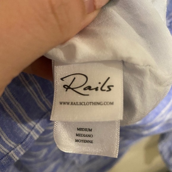 Rails Everly Dress in Ludlow Stripe Blue SZ.M - Picture 6 of 8